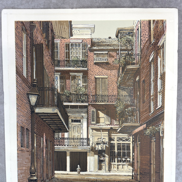 Paul De La Fille Limited Edition 150/300 Lithograph Print of the French Quarter - Picture 2 of 6